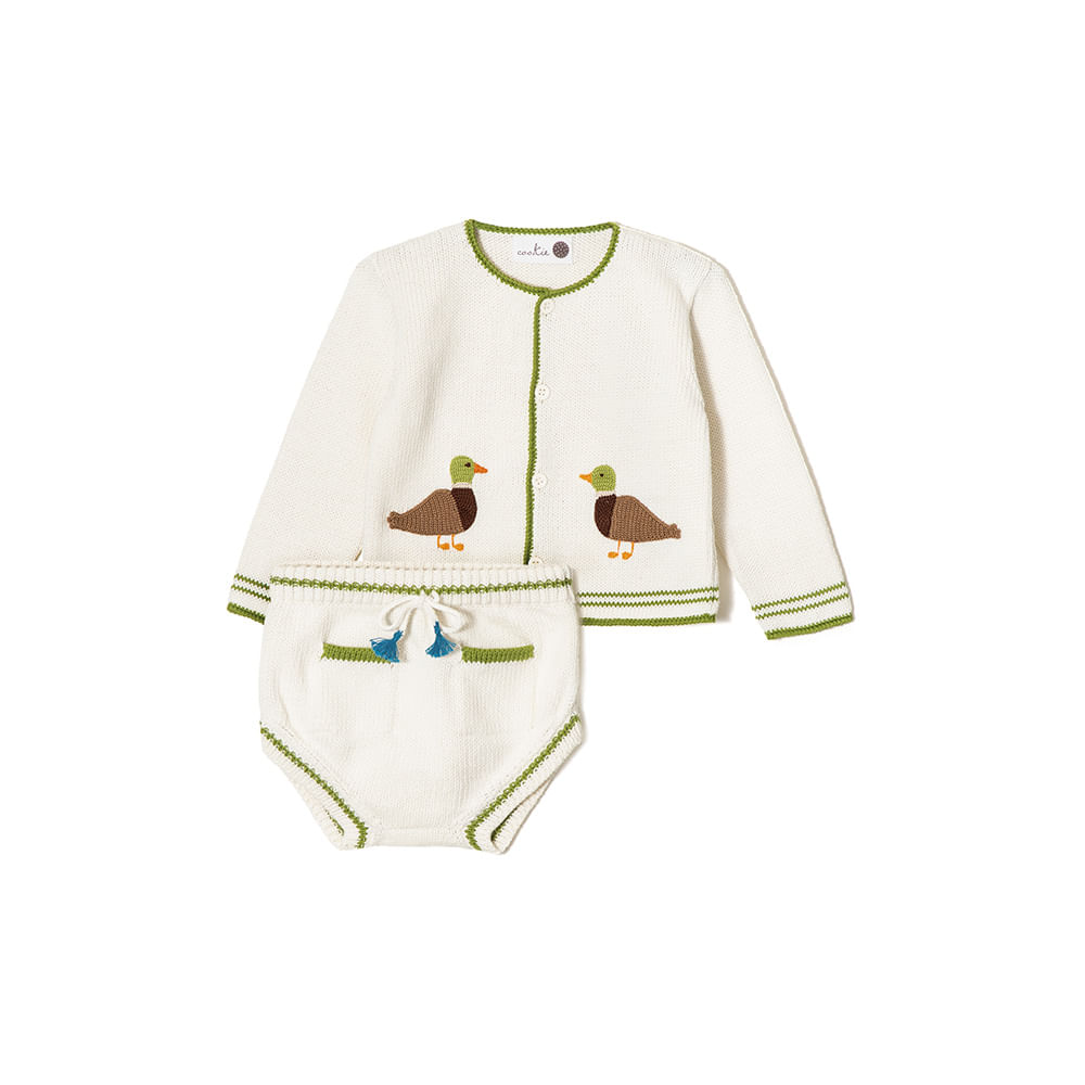 Conjunto Infantil tricot  Maillard Off White