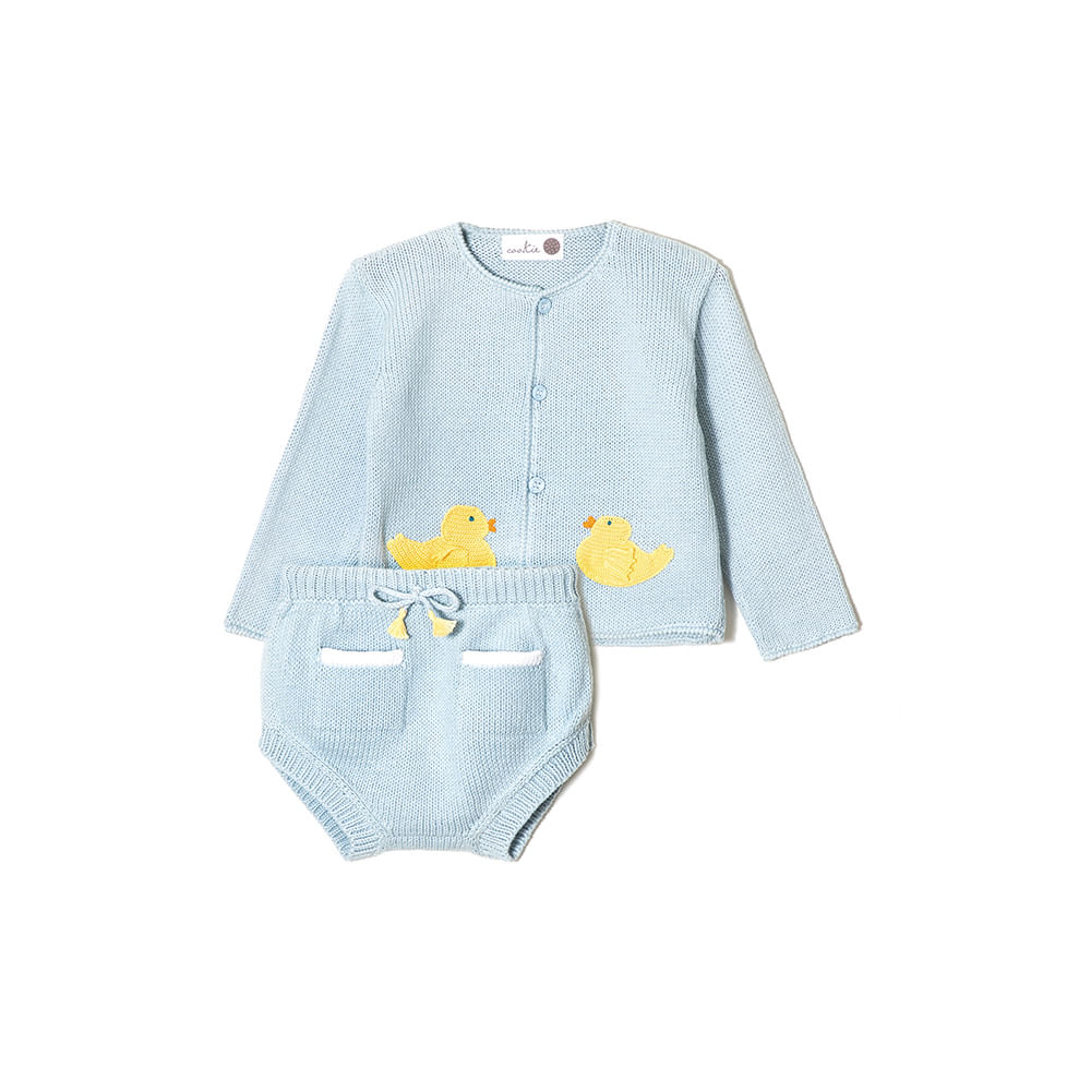 Conjunto Infantil tricot Blue Duck Azul