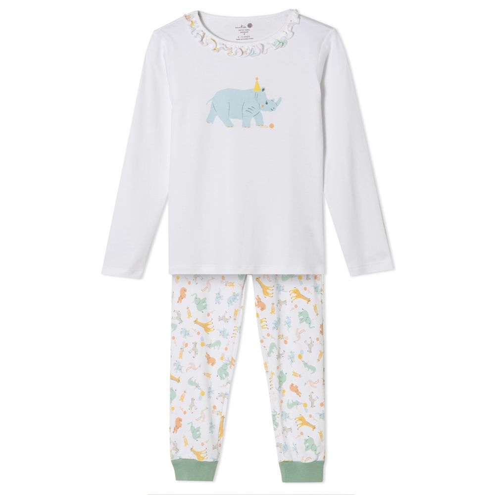 Pijama Infantil Algodão Pima Ms Cookie Safari