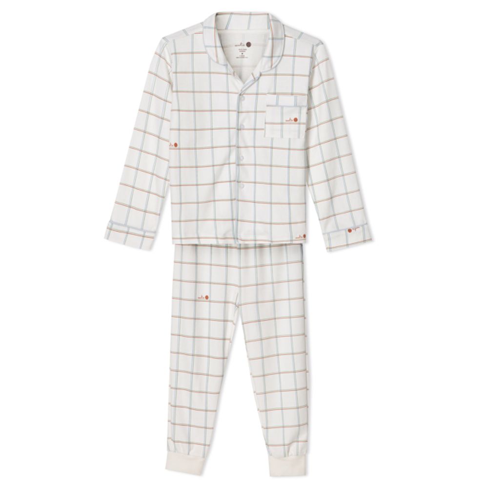 Pijama Infantil Algodão Pima Cartola Tartan