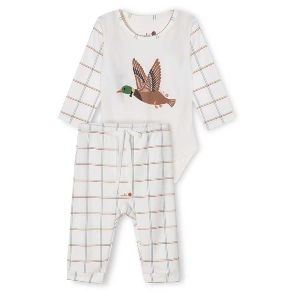 Pijama Bebê Pima Basics Tartan