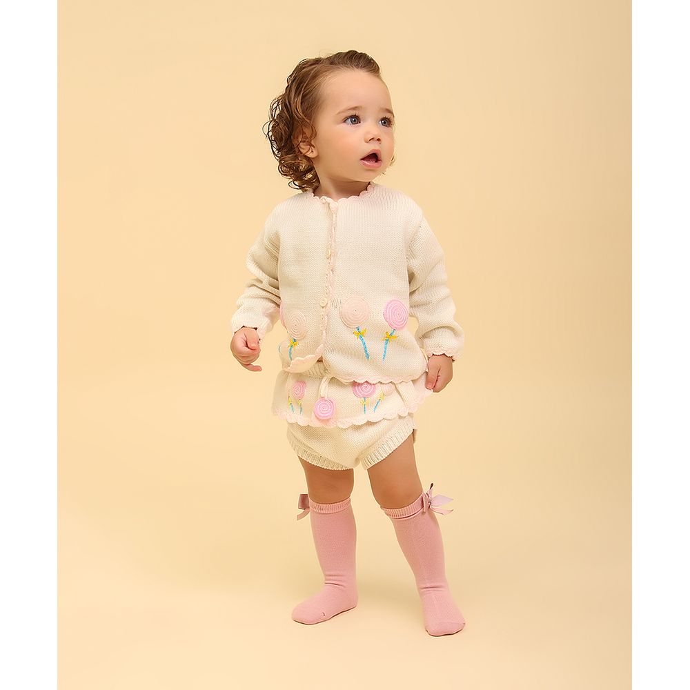 Conjunto Infantil tricot Lollipop Off White